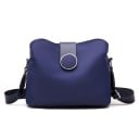 Bolso cruzado para mujer de nylon Cinturón decorativo con anillo Correa ancha ajustable Cierre con cremallera 22 x 18 x 11 cm 3