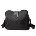Bolso cruzado para mujer de nylon Cinturón decorativo con anillo Correa ancha ajustable Cierre con cremallera 22 x 18 x 11 cm 1