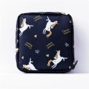Bolso de cosméticos para mujer Pequeño estuche cuadrado para compresas y pequeñas cosas Cremallera Estampado alegre Poliéster 13 x 13 x 4 cm 3