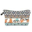 Bolso de cosméticos para mujeres con divertido estampado de animales Motivación llama o unicornio o perezoso Cierre con cremallera Poliéster 13,5 x 20