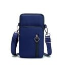 Bolso de crossbody pequeño para mujer en posición vertical con bolsillo frontal con cremallera en forma de corazón Correa ancha ajustable 3