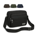 Bolso de hombro de gran capacidad para hombre, mochila de nailon impermeable, multibolsillos, mochila de trabajo duradera para negocios y uso diario. 1