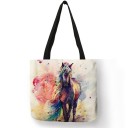 Bolso de lona para mujer con diseño de caballo 3