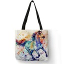 Bolso de lona para mujer con diseño de caballo 7