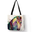 Bolso de lona para mujer con diseño de caballo 9