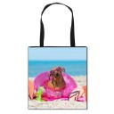 Bolso de lona para mujer con estampado de perros 4