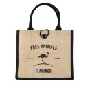 Bolso de lona para mujer con flamenco 1