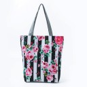 Bolso de lona para mujer con flores 12