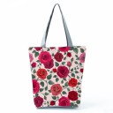 Bolso de lona para mujer con flores 18