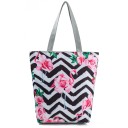 Bolso de lona para mujer con flores 1