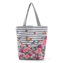 Bolso de lona para mujer con flores 1