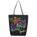 Bolso de lona para mujer con flores 4
