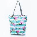 Bolso de lona para mujer con flores 6