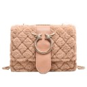 Bolso de mano de mujer con pelo sintético M1055 2