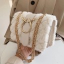 Bolso de mano de mujer con pelo sintético M1055 3