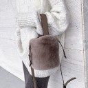 Bolso de mano de mujer con pelo sintético M1068 4