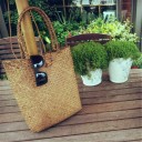 Bolso de mano de paja para mujer M1244 5