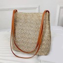 Bolso de mano de paja para mujer M1474 6