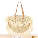 Bolso de mano de paja para mujer M1476 2