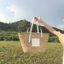 Bolso de mano de paja para mujer M1527 3