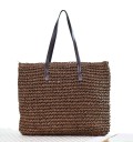 Bolso de mano de paja para mujer M1545 11