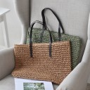 Bolso de mano de paja para mujer M1545 7