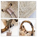 Bolso de mano de paja para mujer M1563 4