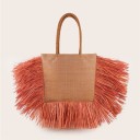 Bolso de mano de paja para mujer M1650 3