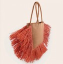 Bolso de mano de paja para mujer M1650 5