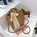 Bolso de mano de paja para mujer M1705 4