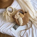 Bolso de mano de paja para mujer M1705 2