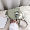 Bolso de mano de piel con forma de corazón para mujer 5