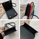 Bolso de mano de piel con grafiti para mujer 5
