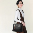 Bolso de mano de piel para mujer, conjunto de 2 piezas 3