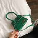 Bolso de mano de piel para mujer, pequeño 4