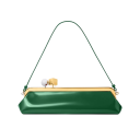 Bolso de mano para mujer 35 x 8,5 x 12 cm Correa desmontable Cuero sintético Bolso alargado elegante para ocasiones sociales y uso diario 9