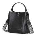 Bolso de mano para mujer con asa superior y correa ancha con patrón para llevar al hombro Patas metálicas Costura decorativa 20 x 20,5 x 1