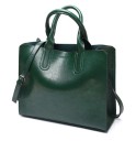 Bolso de mano y bandolera elegante para mujer Gran capacidad Compartimento principal con cremallera Correa desmontable PU cuero sintético 32 x 8