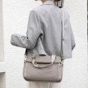 Bolso de mano y bandolera para mujer. Bolsa de nylon y poliéster con varios compartimentos con cremallera y correa desmontable 30 x 23 x 6
