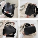 Bolso de mujer de cuero sintético al hombro Superficie mate con aspecto de ante Amplia correa ajustable Cierre con cremallera 25 x 21 x 12 8
