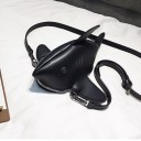 Bolso de mujer en forma de tiburón Pequeño bolso crossbody para llevar al hombro Correa ajustable con mosquetones Cierre de cremallera 2