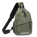 Bolso de pecho unisex de nailon para colgar del hombro, con correa ajustable y cierre de cremallera, ligero, para deportes al aire libre 3
