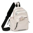 Bolso de pecho unisex de nailon para colgar del hombro, con correa ajustable y cierre de cremallera, ligero, para deportes al aire libre 6