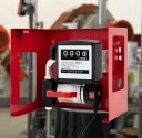 Bomba de combustível a gasóleo 220V 155W 35 × 30 × 23 cm estrutura metálica vermelha preta para transferência de líquidos diesel 2