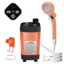 Bomba de ducha portátil de 6000 mAh con pantalla digital, carga USB-C, manguera de 2 m, cabezal de silicona para ducha de camping, 800 g 5