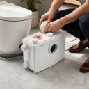 Bomba de trituração para WC 1200 W Elevação 10 m e caudal 180 l/min 4 entradas FLO1200 Branca Para sanita e chuveiro Para cave e lavandaria 5