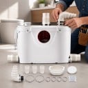 Bomba de trituración para WC 500 W Elevación 8 m y caudal 110 l/min 4 entradas FLO500-BE Blanca Para inodoro y ducha Para sótano y lavandería 5