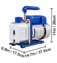 Bomba de vacío de refrigeración 71 l con sistema de aceite de 220 ml, diseño compacto para el servicio de sistemas de refrigeración y aire 2