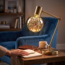 Bombilla LED 3D Edison G95 E27 Efecto fuegos artificiales 130 x 95 mm 220 V 50/60 Hz Vidrio plateado Patrón multicolor Para lámparas y luminarias 6