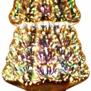 Bombilla LED en forma de árbol de Navidad E27 Efecto de fuegos artificiales 6 W 85–265 V 9 x 22,5 cm Vidrio plateado Patrón multicolor Decoración navideña 2
